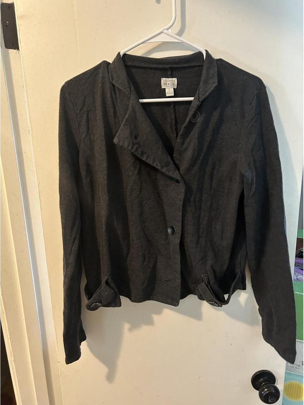 Black Converse cropped blazer in a L